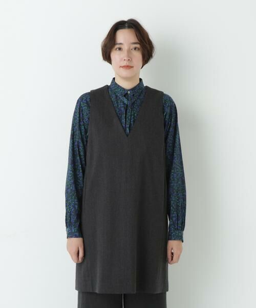 human woman / ヒューマンウーマン ワンピース | ◆ＴＯＰツイルミディアムジャンパースカート | 詳細16