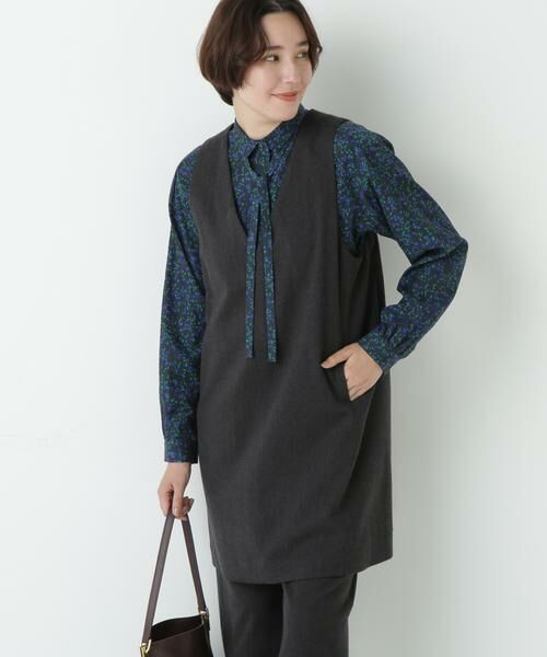 human woman/ヒューマンウーマン ◆TOPツイルミディアムジャンパースカート チャコール1 M human woman/ヒューマンウーマン ◆TOPツイルミディアムジャンパースカート チャコール1 M