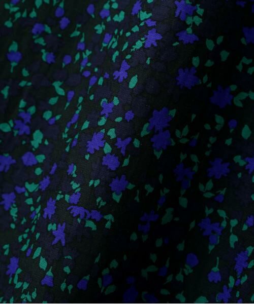 human woman / ヒューマンウーマン ワンピース | プチフラワープリントブラウジングバンドカラーワンピース | 詳細7