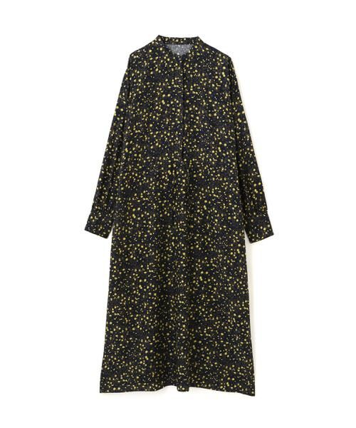 human woman / ヒューマンウーマン ワンピース | プチフラワープリントブラウジングバンドカラーワンピース | 詳細8