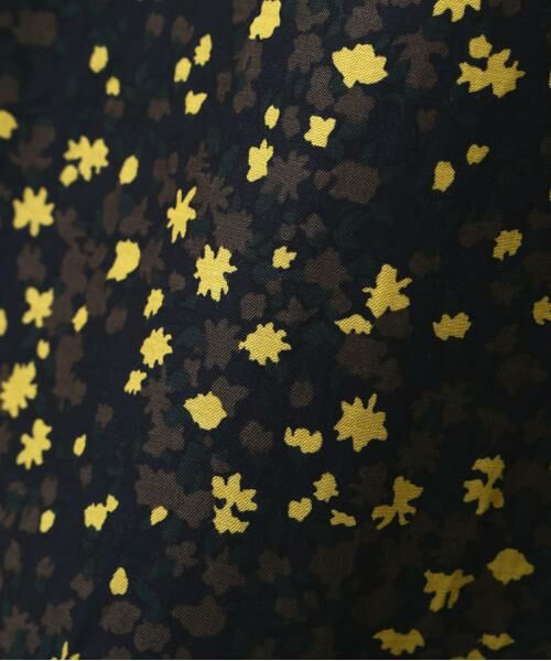 human woman / ヒューマンウーマン ワンピース | プチフラワープリントブラウジングバンドカラーワンピース | 詳細21