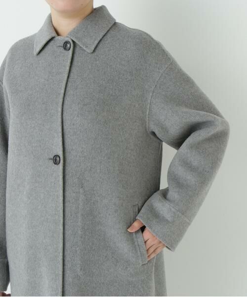 human woman / ヒューマンウーマン アウター | ◆リバーシブルステンカラーリバーコート | 詳細8