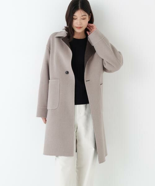 human woman / ヒューマンウーマン アウター | ◆リバーシブルステンカラーリバーコート | 詳細20