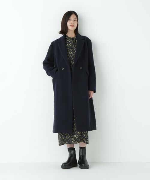 human woman / ヒューマンウーマン アウター | ウールモッサダブルチェスターコート | 詳細3