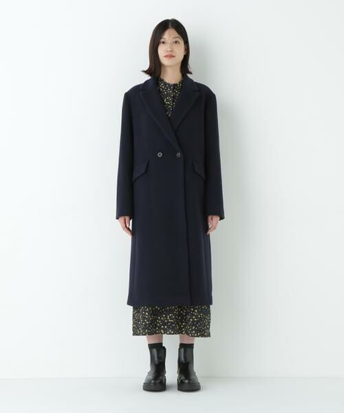 human woman / ヒューマンウーマン アウター | ウールモッサダブルチェスターコート | 詳細5