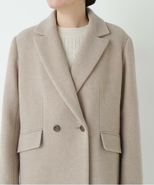 human woman / ヒューマンウーマン アウター | ウールモッサダブルチェスターコート | 詳細15
