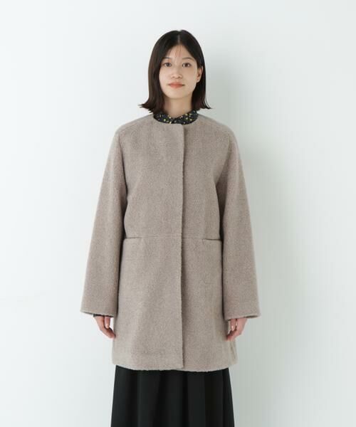 human woman / ヒューマンウーマン アウター | ◆ボアノーカラーコート | 詳細3