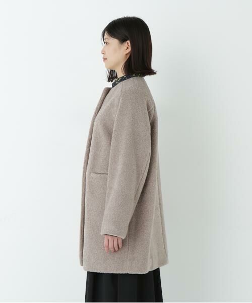human woman / ヒューマンウーマン アウター | ◆ボアノーカラーコート | 詳細4