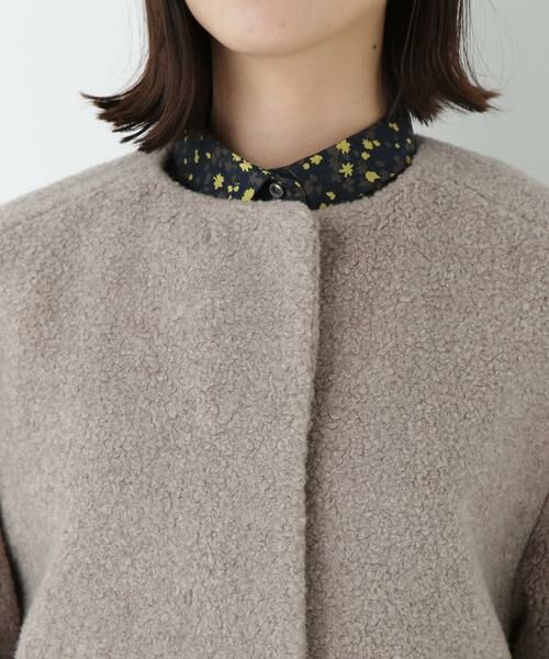 human woman / ヒューマンウーマン アウター | ◆ボアノーカラーコート | 詳細6