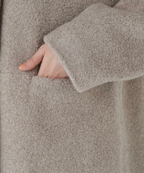 human woman / ヒューマンウーマン アウター | ◆ボアノーカラーコート | 詳細8