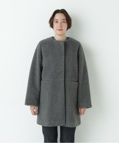 human woman / ヒューマンウーマン アウター | ◆ボアノーカラーコート | 詳細14