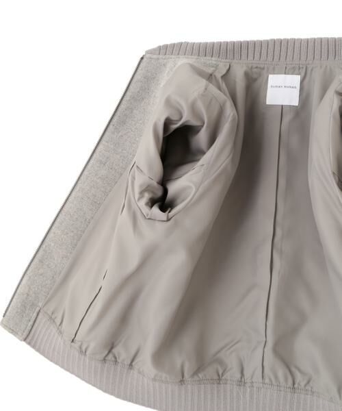 human woman / ヒューマンウーマン ブルゾン | シェットランドリサイクルＷショートジップブルゾン | 詳細1