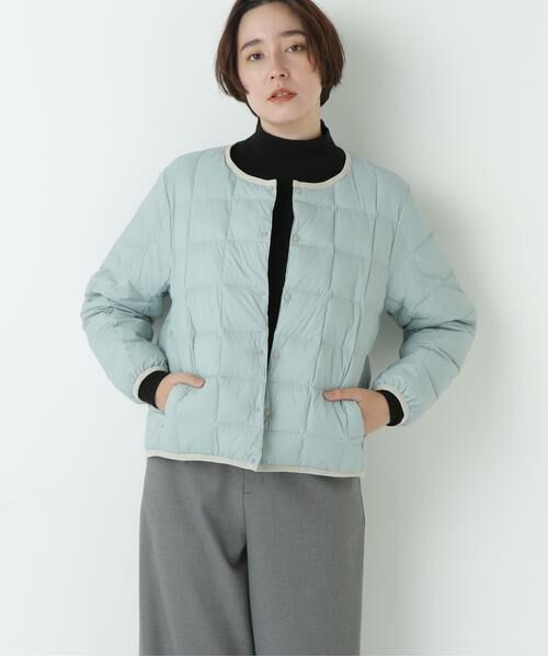 human woman/ヒューマンウーマン ◆≪TAIONコラボ≫リバーシブルクルーネックダウンブルゾン アイスミント×アイスグレー M human woman/ヒューマンウーマン ◆≪TAIONコラボ≫リバーシブルクルーネックダウンブルゾン アイスミント×アイスグレー M