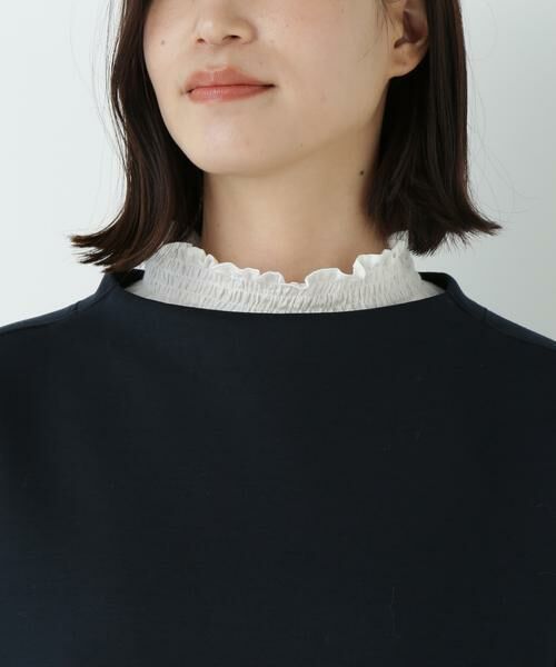 human woman / ヒューマンウーマン カットソー | チェックドッキングダンボールプルオーバー | 詳細6