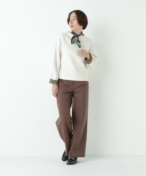 human woman / ヒューマンウーマン カットソー | チェックドッキングダンボールプルオーバー | 詳細13