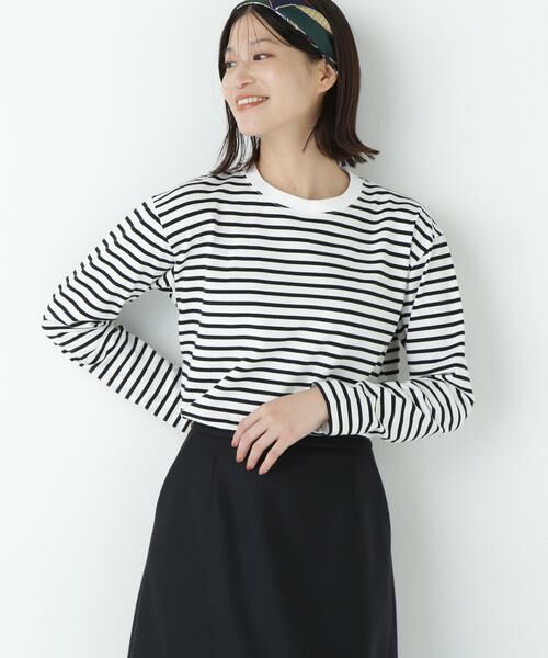 human woman / ヒューマンウーマン カットソー | ボーダーロングスリーブTシャツ | 詳細2