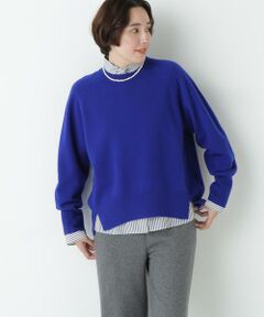 human woman / ヒューマンウーマン ニット・セーター | ◆ミドルゲージウールクルーネックプルオーバー