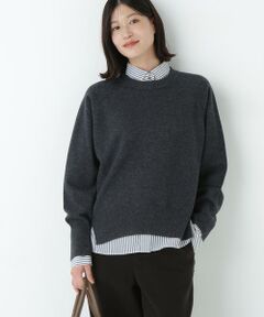 human woman / ヒューマンウーマン ニット・セーター | ◆ミドルゲージウールクルーネックプルオーバー