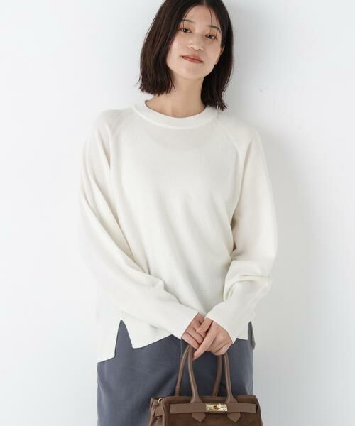 human woman / ヒューマンウーマン ニット・セーター | ◆ミドルゲージウールクルーネックプルオーバー | 詳細7