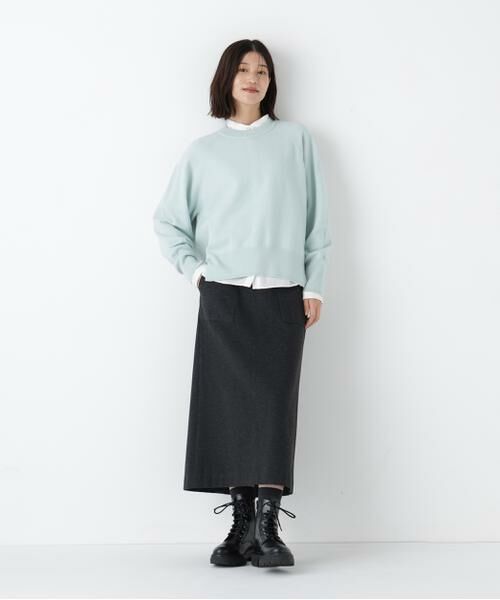 human woman / ヒューマンウーマン ニット・セーター | ◆ミドルゲージウールクルーネックプルオーバー | 詳細14