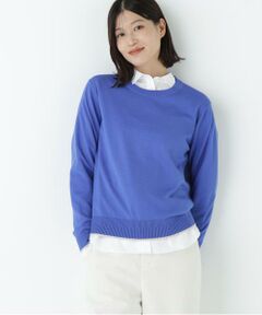 human woman / ヒューマンウーマン ニット・セーター | 梳毛ライン入りニットプルオーバー