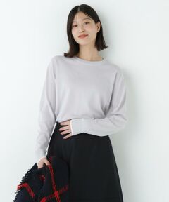 human woman / ヒューマンウーマン ニット・セーター | 梳毛ライン入りニットプルオーバー