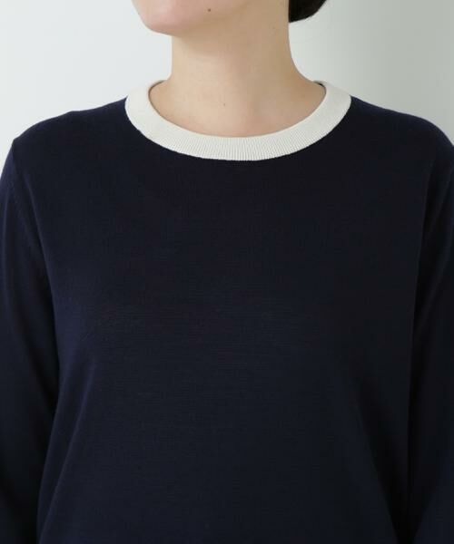 human woman / ヒューマンウーマン ニット・セーター | 梳毛ライン入りニットプルオーバー | 詳細13