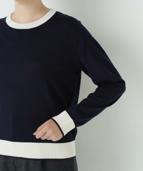 human woman / ヒューマンウーマン ニット・セーター | 梳毛ライン入りニットプルオーバー | 詳細14