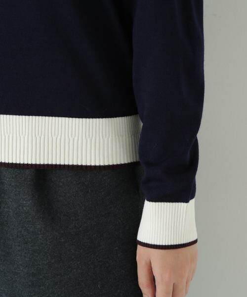 human woman / ヒューマンウーマン ニット・セーター | 梳毛ライン入りニットプルオーバー | 詳細15