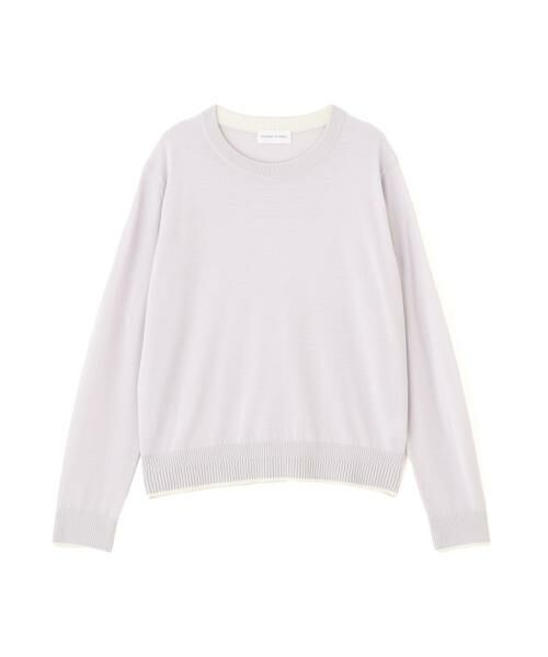 human woman / ヒューマンウーマン ニット・セーター | 梳毛ライン入りニットプルオーバー | 詳細17