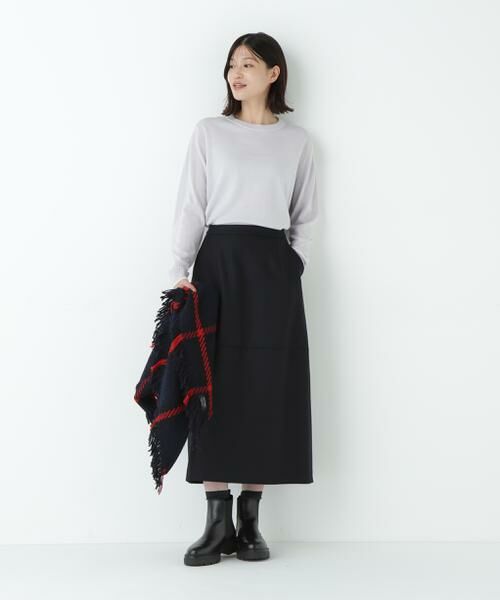 human woman / ヒューマンウーマン ニット・セーター | 梳毛ライン入りニットプルオーバー | 詳細18