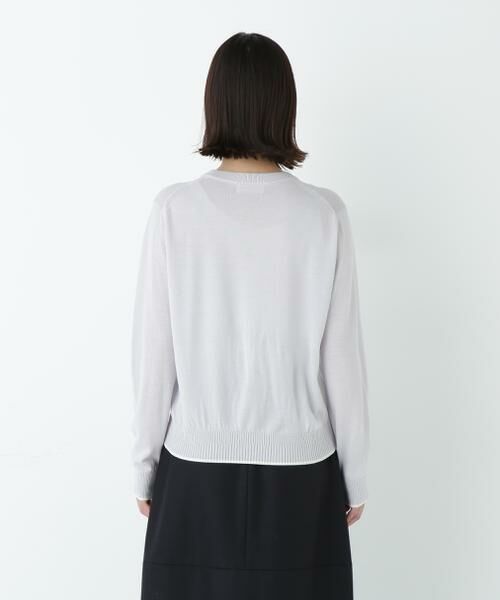 human woman / ヒューマンウーマン ニット・セーター | 梳毛ライン入りニットプルオーバー | 詳細20