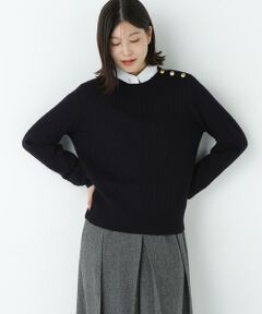 human woman / ヒューマンウーマン ニット・セーター | ミニケーブル釦プルオーバー