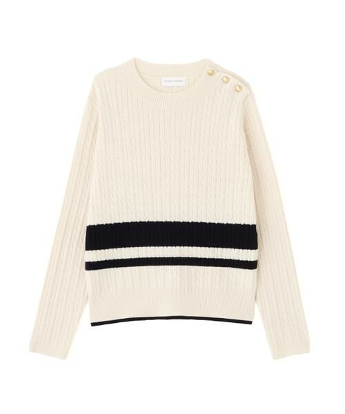 human woman / ヒューマンウーマン ニット・セーター | ミニケーブル釦プルオーバー | 詳細1