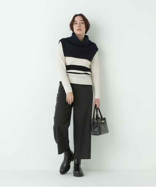 human woman / ヒューマンウーマン ニット・セーター | ミニケーブル釦プルオーバー | 詳細3