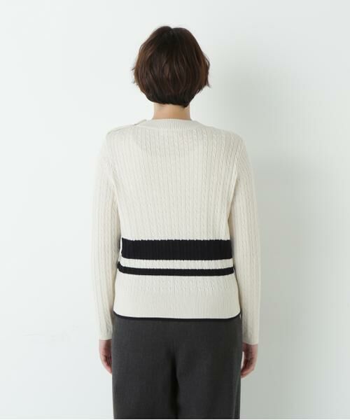 human woman / ヒューマンウーマン ニット・セーター | ミニケーブル釦プルオーバー | 詳細5