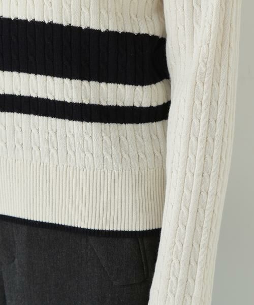 human woman / ヒューマンウーマン ニット・セーター | ミニケーブル釦プルオーバー | 詳細9