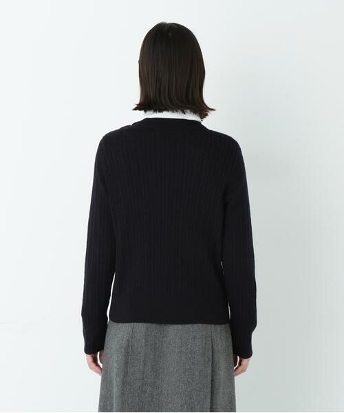 human woman / ヒューマンウーマン ニット・セーター | ミニケーブル釦プルオーバー | 詳細15