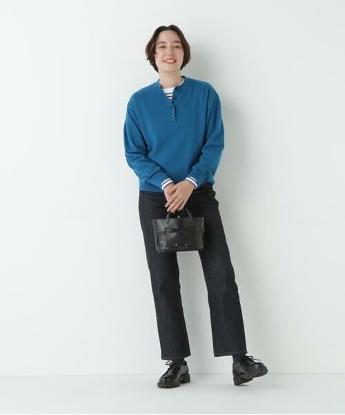 human woman / ヒューマンウーマン ニット・セーター | ≪洗える≫ウールＭＩＸヘンリーネックプルオーバー | 詳細3
