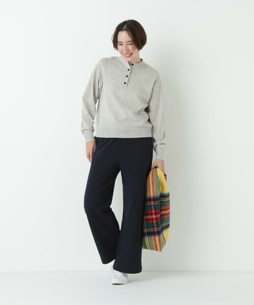human woman / ヒューマンウーマン ニット・セーター | ≪洗える≫ウールＭＩＸヘンリーネックプルオーバー | 詳細9