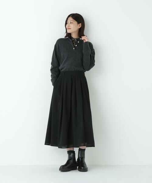 human woman / ヒューマンウーマン ニット・セーター | ≪洗える≫ウールＭＩＸヘンリーネックプルオーバー | 詳細18
