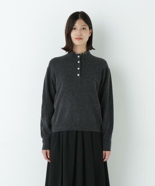 human woman / ヒューマンウーマン ニット・セーター | ≪洗える≫ウールＭＩＸヘンリーネックプルオーバー | 詳細19