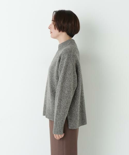 human woman / ヒューマンウーマン ニット・セーター | ≪洗える≫ウールローゲージＭＩＸヤーンハイネックプルオーバー | 詳細4