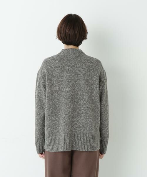 human woman / ヒューマンウーマン ニット・セーター | ≪洗える≫ウールローゲージＭＩＸヤーンハイネックプルオーバー | 詳細5