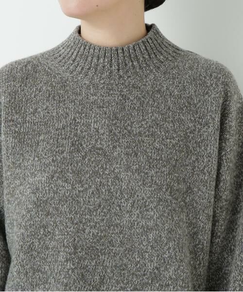 human woman / ヒューマンウーマン ニット・セーター | ≪洗える≫ウールローゲージＭＩＸヤーンハイネックプルオーバー | 詳細6