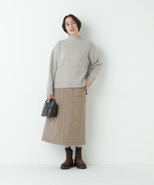human woman / ヒューマンウーマン ニット・セーター | ≪洗える≫ウールローゲージＭＩＸヤーンハイネックプルオーバー | 詳細13