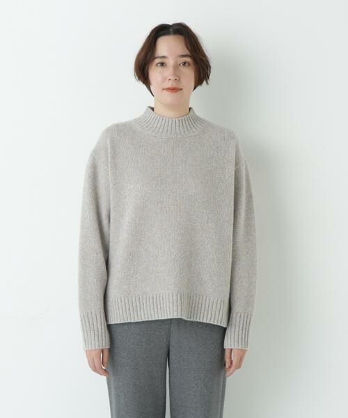 human woman / ヒューマンウーマン ニット・セーター | ≪洗える≫ウールローゲージＭＩＸヤーンハイネックプルオーバー | 詳細14