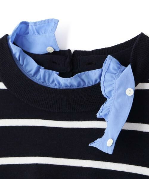 human woman / ヒューマンウーマン ニット・セーター | シャツ地ドッキングプルオーバー | 詳細10