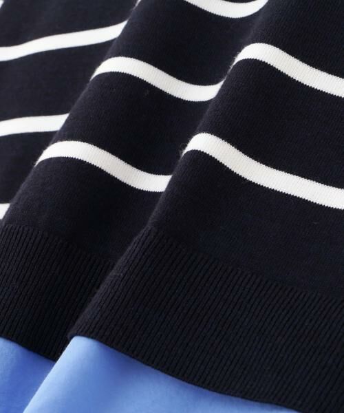 human woman / ヒューマンウーマン ニット・セーター | シャツ地ドッキングプルオーバー | 詳細11