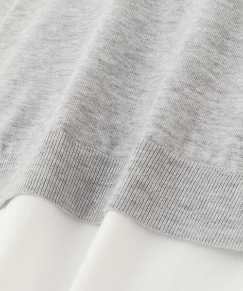 human woman / ヒューマンウーマン ニット・セーター | シャツ地ドッキングプルオーバー | 詳細17